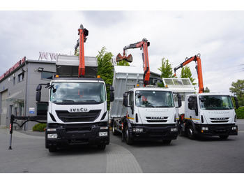 Billenőplatós teherautó, Darus autó IVECO Stralis 310 E6 / NEW 3-sided tipper / Fassi F135 crane with remote control: 3 kép.