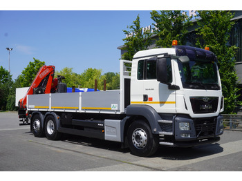 Platós teherautó, Darus autó MAN TGS 26.360 Flatbed / Fassi F175 7.7 T / steered 3rd axle: 2 kép. Platós teherautó, Darus autó MAN TGS 26.360 Flatbed / Fassi F175 7.7 T / steered 3rd axle: 2 kép.