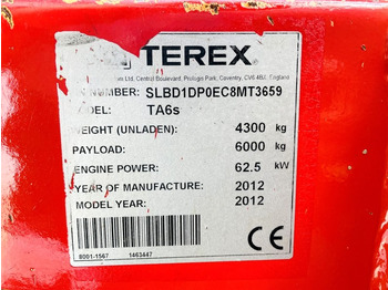 Minidömper Terex TA6 (3594): 2 kép.