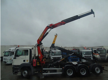 Horgos rakodó teherautó, Darus autó MAN TGS 35.440 + PALFINGER 24500 + 8X4 + EURO 5 + REMOTE: 3 kép.
