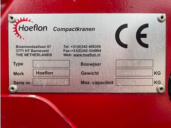 Új Mini daru Hoeflon C 6 SOLD: 3 kép. Új Mini daru Hoeflon C 6 SOLD: 3 kép.