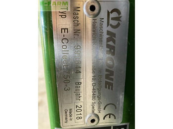 Takarmánybetakarító gép Krone easycollect 750-3: 5 kép.