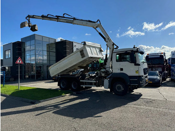 Billenőplatós teherautó, Darus autó MAN TGS 26.400 6X4 HIAB 166D + REMOTE CONTROL + 2 WAYS KIPPER TÜV TILL 07-2025: 2 kép.