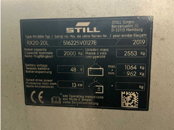 Villás targonca 2019 STILL RX20-20L FORKLIFT: 4 kép.