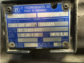 Sebességváltó és alkatrészek - Teherautó MAN Versnellingsbak 12AS2130 TD: 5 kép. Sebességváltó és alkatrészek - Teherautó MAN Versnellingsbak 12AS2130 TD: 5 kép.