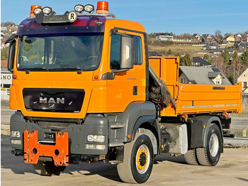 Billenőplatós teherautó, Darus autó MAN TGS 18.360 * HIAB 099 E-3 HIDUO + FUNK *4x4: 4 kép.