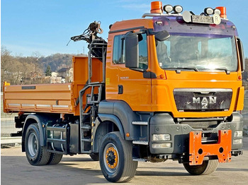 Billenőplatós teherautó, Darus autó MAN TGS 18.360 * HIAB 099 E-3 HIDUO + FUNK *4x4: 3 kép.