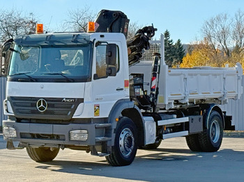 Billenőplatós teherautó, Darus autó Mercedes-Benz AXOR 1833 * HIAB 144 B - 3 HIDUO + FUNK * TOP: 5 kép. Billenőplatós teherautó, Darus autó Mercedes-Benz AXOR 1833 * HIAB 144 B - 3 HIDUO + FUNK * TOP: 5 kép.
