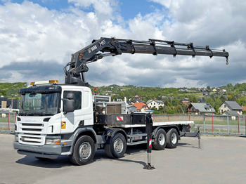 Darus autó Scania P 420* PLATFORM 6,80m * HIAB 600 EP-5/FUNK * 8x4: 2 kép.