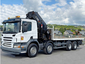 Darus autó Scania P 420* PLATFORM 6,80m * HIAB 600 EP-5/FUNK * 8x4: 4 kép.