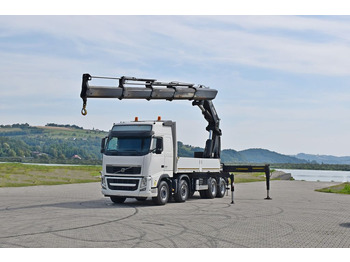Darus autó, Platós teherautó Volvo FH 520 * HIAB 1055 EP - 4 HIPRO/FUNK * 8x4: 2 kép.