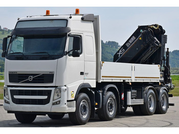 Darus autó, Platós teherautó Volvo FH 520 * HIAB 1055 EP - 4 HIPRO/FUNK * 8x4: 4 kép.
