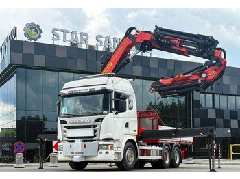 Platós teherautó, Darus autó Scania G490 6x2 Palfinger PK 53002 SH Fly Jib Basket: 2 kép. Platós teherautó, Darus autó Scania G490 6x2 Palfinger PK 53002 SH Fly Jib Basket: 2 kép.