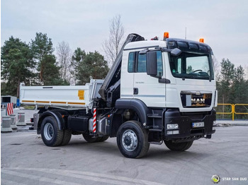 Billenőplatós teherautó MAN  TGS 18.360 4x4 HIAB 144 E-4 Crane Kipper: 2 kép.