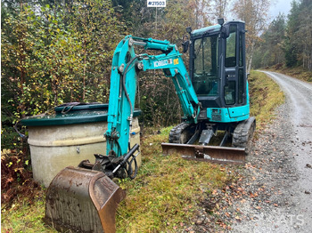 Minikotró Kobelco Sk25SR-6E Gravemaskin m/ pusseskuffe,graveskuffe og tilt: 4 kép.