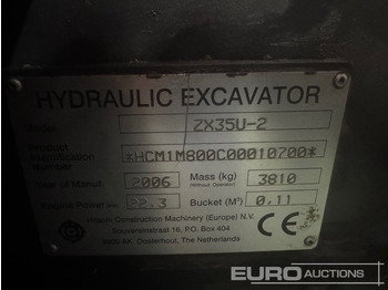 Minikotró HITACHI ZX35