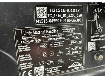Elektromos targonca LINDE E