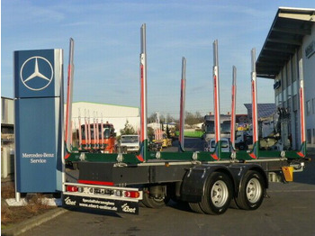 Új Rönkszállító pótkocsi Ebert KHZA 18 Tandem-Kurzholz-Anhänger NEU: 5 kép.