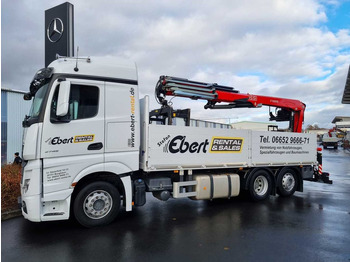 Darus autó, Platós teherautó Mercedes-Benz Actros 2745 L 6x2 Baustoffpritsche+Kran Retarder Mercedes-Benz Actros 2745 L 6x2 Baustoffpritsche+Kran Retarder: 4 kép. Darus autó, Platós teherautó Mercedes-Benz Actros 2745 L 6x2 Baustoffpritsche+Kran Retarder Mercedes-Benz Actros 2745 L 6x2 Baustoffpritsche+Kran Retarder: 4 kép.