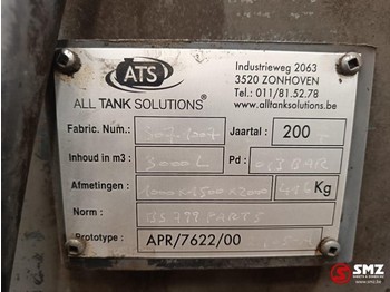 Üzemanyag tartály - Teherautó Diversen Occ brandstoftank 3000L met pompinstallatie: 4 kép.