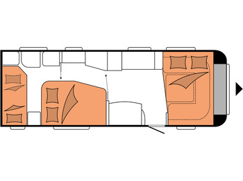 Lakókocsi Hobby PRESTIGE 650 KFU: 2 kép. Lakókocsi Hobby PRESTIGE 650 KFU: 2 kép.