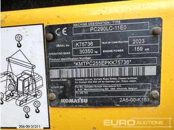 Lánctalpas kotró 2023 Komatsu PC290LC-11E0: 4 kép.