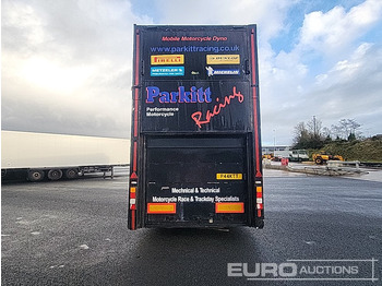 Félpótkocsi dobozos Wilson Tri Axle Double Deck Motor Sport Stepframe Trailer, Kitchen, Shower, Bedrooms, Garage: 4 kép. Félpótkocsi dobozos Wilson Tri Axle Double Deck Motor Sport Stepframe Trailer, Kitchen, Shower, Bedrooms, Garage: 4 kép.