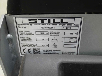 Kézi raklapemelő Still ECU25/1800MM: 5 kép.