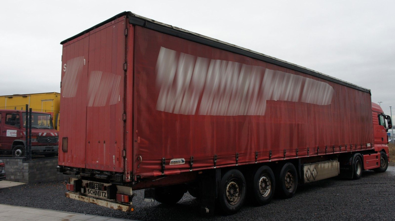 Schmitz Cargobull S01 Pritsche + Plane SAF-Achsen - Ponyvás félpótkocsi: 4 kép. Schmitz Cargobull S01 Pritsche + Plane SAF-Achsen - Ponyvás félpótkocsi: 4 kép.