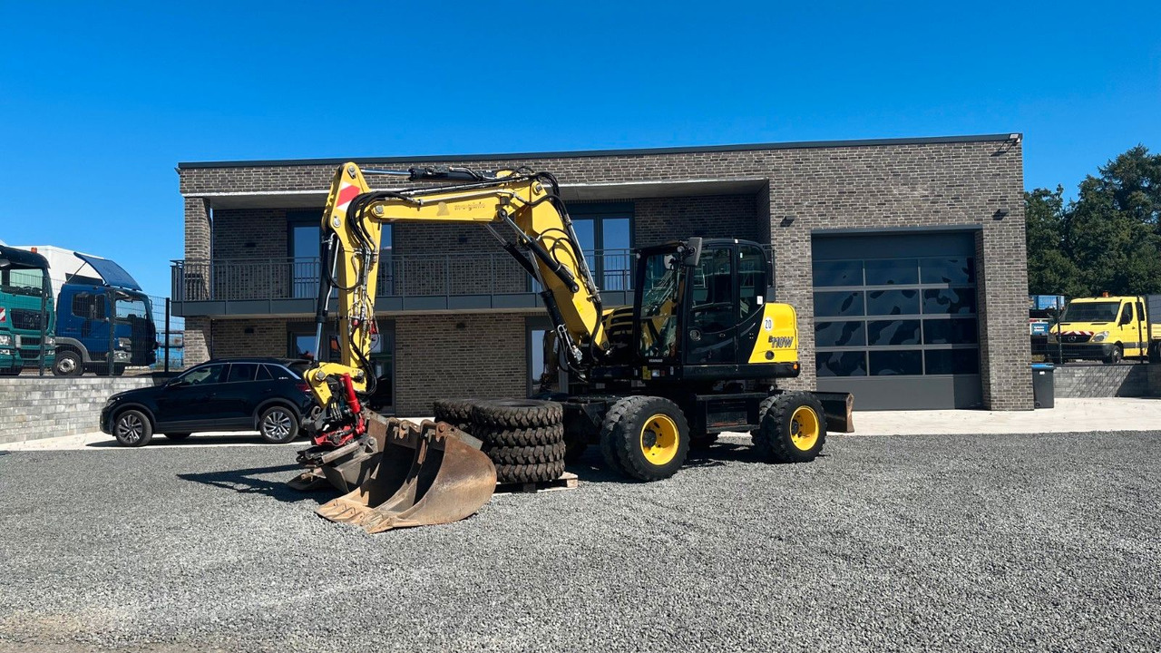 Yanmar B110W Mobilbagger Rotortilt Klima 4x Löffel - Gumikerekes kotró: 1 kép. Yanmar B110W Mobilbagger Rotortilt Klima 4x Löffel - Gumikerekes kotró: 1 kép.