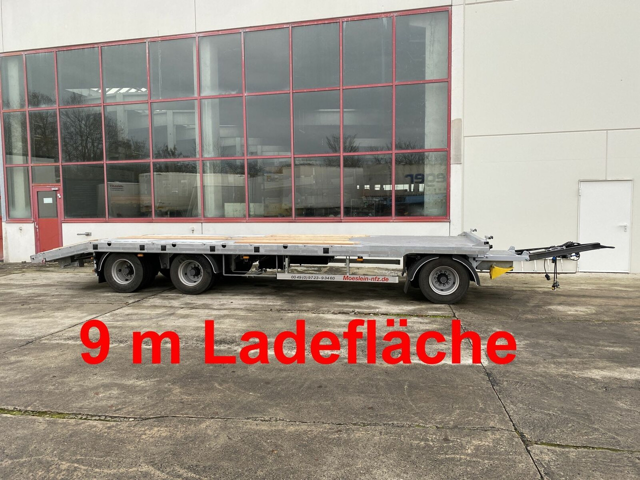 Möslein 3 Achs Plato- Tieflader- Anhänger 9 m - Félpótkocsi: 1 kép. Möslein 3 Achs Plato- Tieflader- Anhänger 9 m - Félpótkocsi: 1 kép.