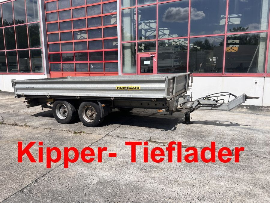 Humbaur Tandemkipper- Tieflader - Pótkocsi billenőplatós: 1 kép. Humbaur Tandemkipper- Tieflader - Pótkocsi billenőplatós: 1 kép.