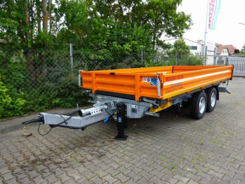 Möslein 13 t Tandem 3- Seitenkipper Tieflader-- Neufahr - Pótkocsi billenőplatós: 5 kép. Möslein 13 t Tandem 3- Seitenkipper Tieflader-- Neufahr - Pótkocsi billenőplatós: 5 kép.