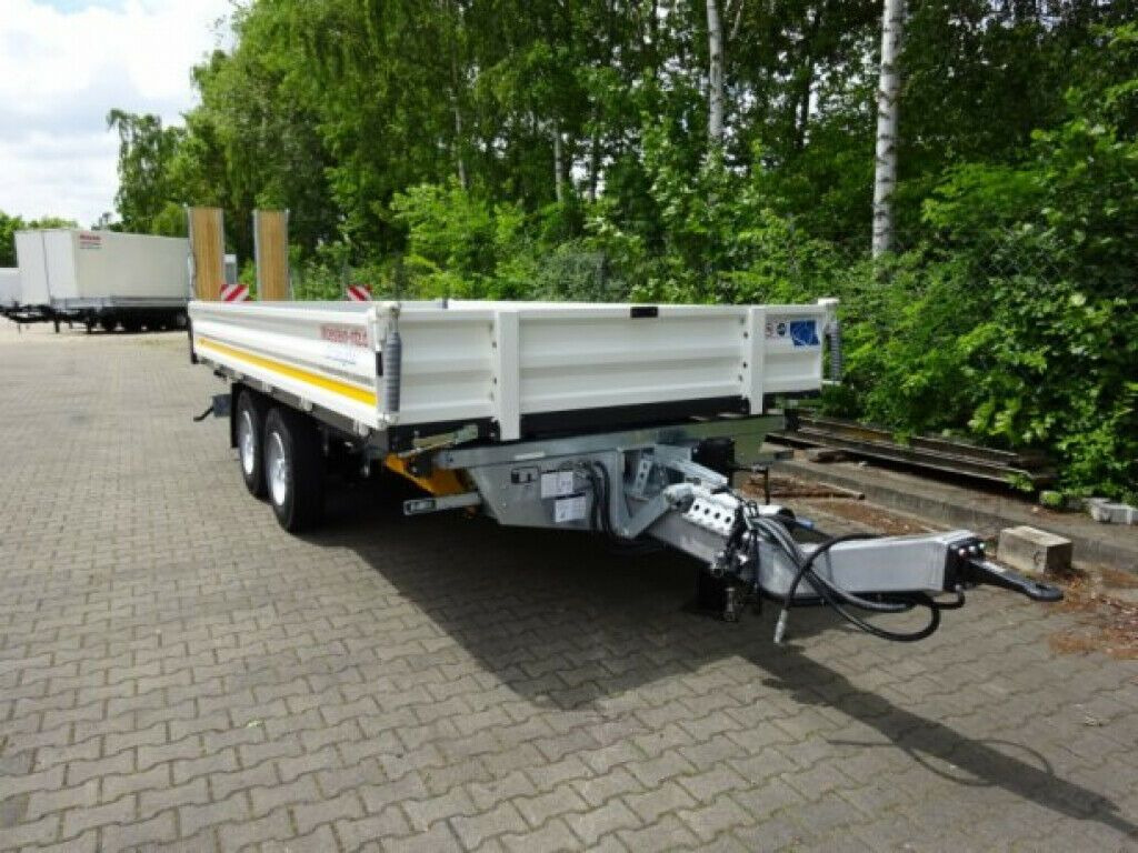 Möslein 13 t Tandem 3- Seitenkipper Tieflader-- Neufahr - Pótkocsi billenőplatós: 5 kép. Möslein 13 t Tandem 3- Seitenkipper Tieflader-- Neufahr - Pótkocsi billenőplatós: 5 kép.