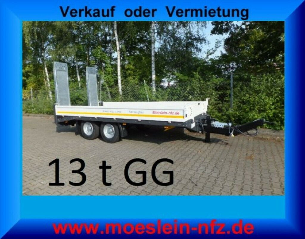 Möslein Neuer Tandemtieflader 13 t GG - Pótkocsi mélybölcsős: 2 kép. Möslein Neuer Tandemtieflader 13 t GG - Pótkocsi mélybölcsős: 2 kép.