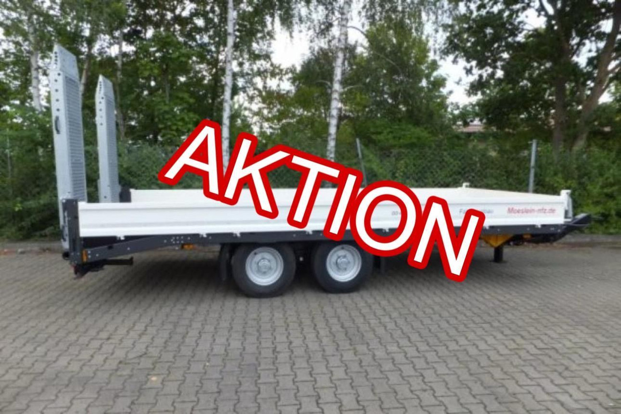 Möslein Neuer Tandemtieflader mit Breiten Rampen - Pótkocsi mélybölcsős: 1 kép. Möslein Neuer Tandemtieflader mit Breiten Rampen - Pótkocsi mélybölcsős: 1 kép.