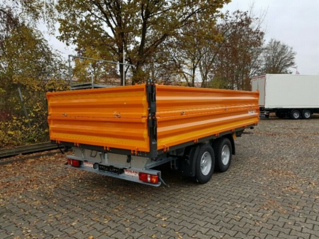 Möslein neuer Tandem 3- Seitenkipper Tiefladermit Bordw - Pótkocsi billenőplatós: 4 kép. Möslein neuer Tandem 3- Seitenkipper Tiefladermit Bordw - Pótkocsi billenőplatós: 4 kép.