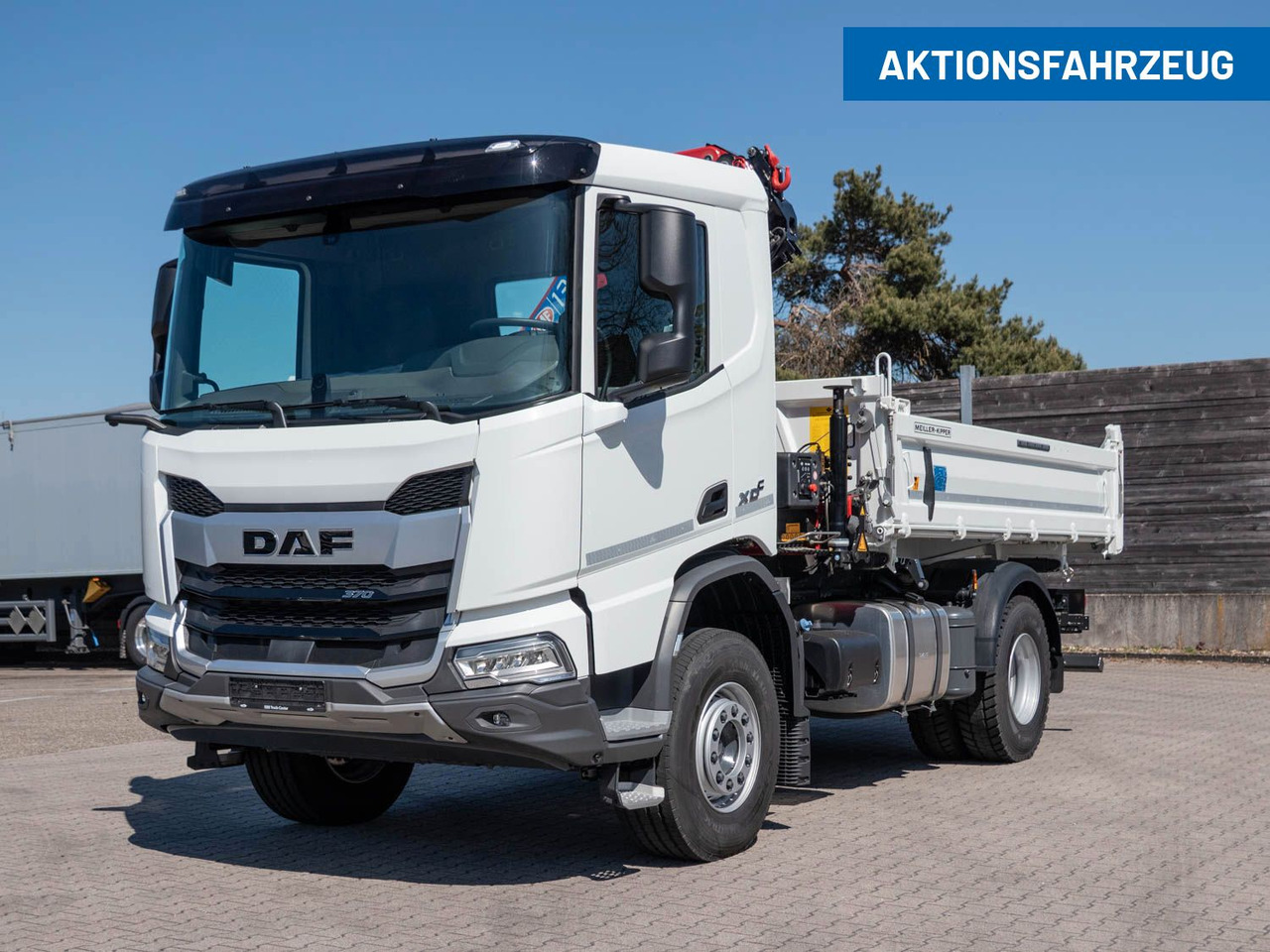 DAF FA XDC 370 Krankipper DAF XDC 370 FA Meiller Krankipper HMF - Darus autó, Billenőplatós teherautó: 1 kép. DAF FA XDC 370 Krankipper DAF XDC 370 FA Meiller Krankipper HMF - Darus autó, Billenőplatós teherautó: 1 kép.
