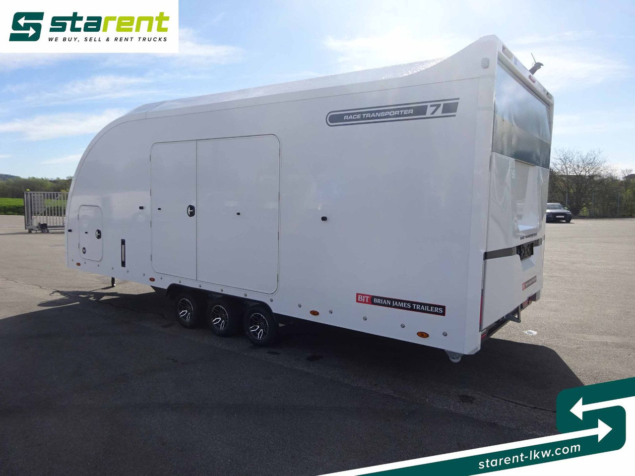 Pótkocsi autószállító Brian James Trailers Race Transporter 7, Seilwinde: 7 kép.