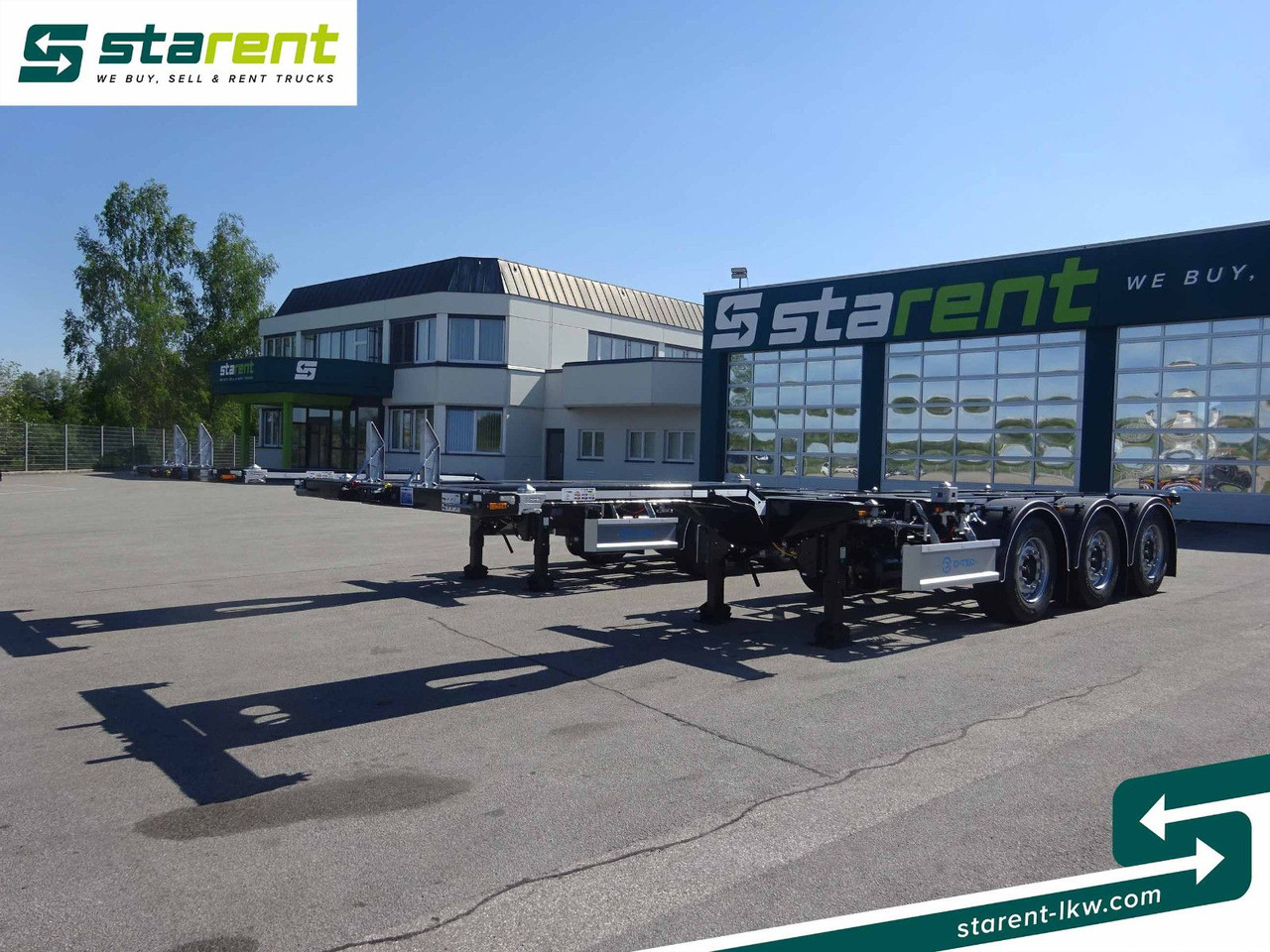 D-TEC Flexitrailer LS Containerchassis ADR, Liftachse - Félpótkocsi cserefelépítményes: 1 kép. D-TEC Flexitrailer LS Containerchassis ADR, Liftachse - Félpótkocsi cserefelépítményes: 1 kép.