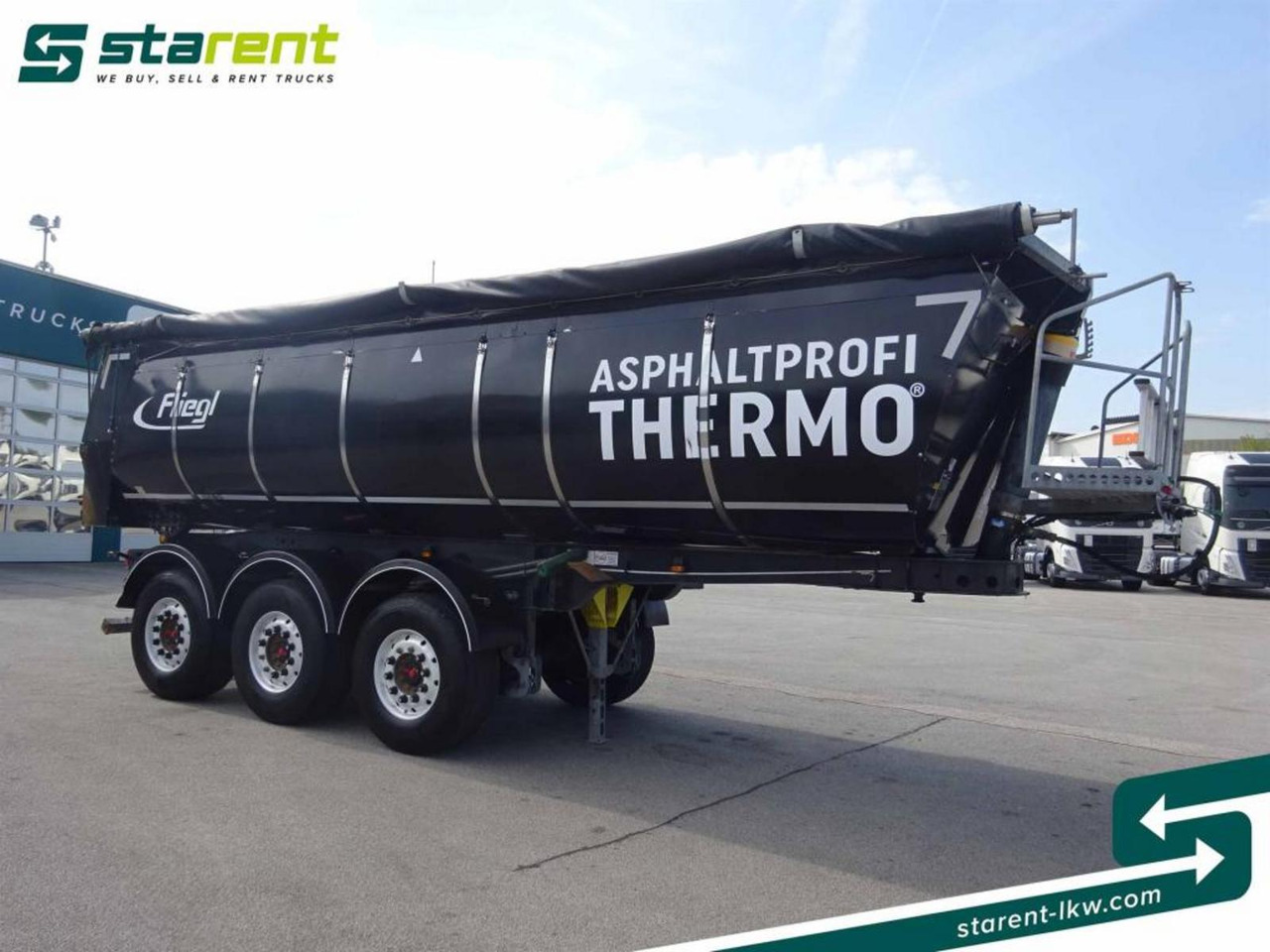 Fliegl 3-Achs Thermomulde 25m³ Liftachse SAF ALCOA - Félpótkocsi billenőplatós: 3 kép. Fliegl 3-Achs Thermomulde 25m³ Liftachse SAF ALCOA - Félpótkocsi billenőplatós: 3 kép.