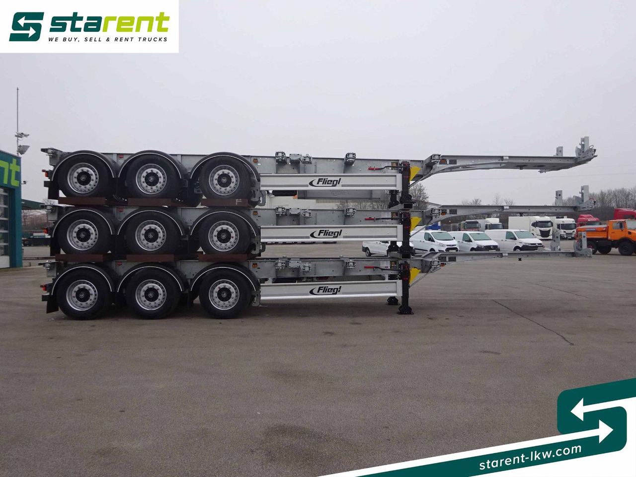 Fliegl Containerchassis ADR, 1x20/2x20/1x30/1x40/1x45 - Félpótkocsi cserefelépítményes: 4 kép. Fliegl Containerchassis ADR, 1x20/2x20/1x30/1x40/1x45 - Félpótkocsi cserefelépítményes: 4 kép.