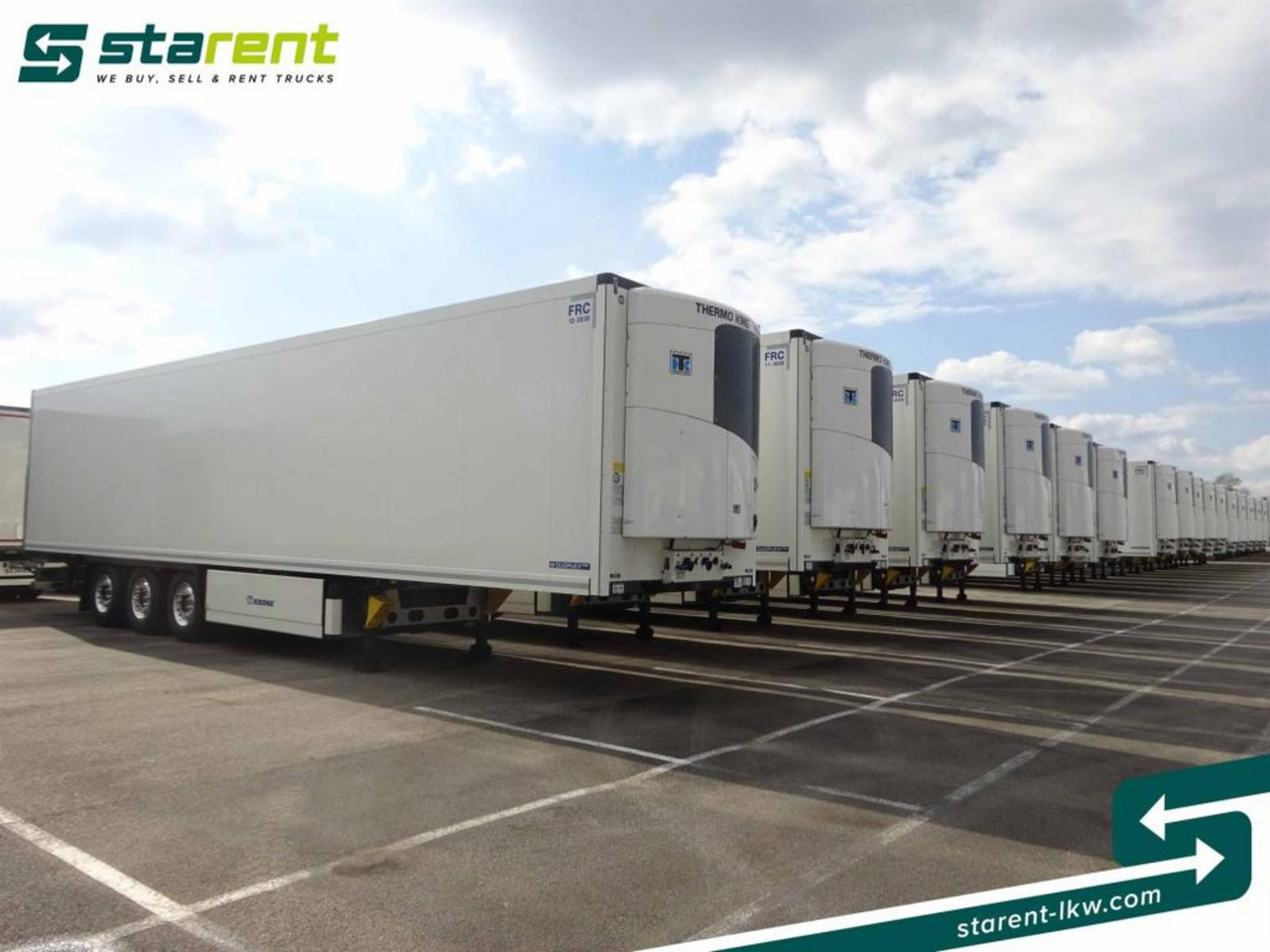 Krone Thermo King SLXi300 Alu Doppel Blumenbreit Lift-A - Félpótkocsi hűtős: 1 kép. Krone Thermo King SLXi300 Alu Doppel Blumenbreit Lift-A - Félpótkocsi hűtős: 1 kép.