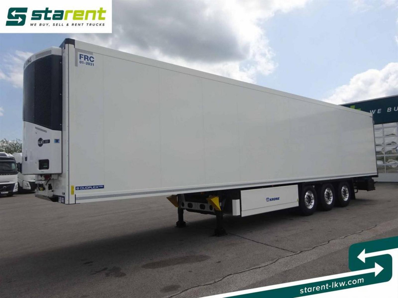 Krone Thermo King SLXi300 Alu Doppel Blumenbreit Lift-A - Félpótkocsi hűtős: 1 kép. Krone Thermo King SLXi300 Alu Doppel Blumenbreit Lift-A - Félpótkocsi hűtős: 1 kép.