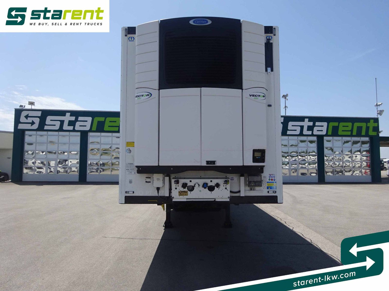 Krone Thermotrailer, Carrier Vector 1950, Doppelstock - Félpótkocsi hűtős: 2 kép. Krone Thermotrailer, Carrier Vector 1950, Doppelstock - Félpótkocsi hűtős: 2 kép.