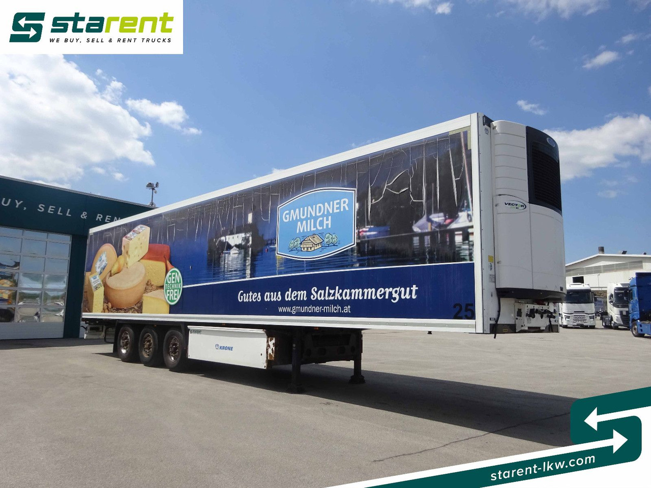 Krone Thermotrailer, Carrier Vector 1950 MT°, 3 Zonen - Félpótkocsi hűtős: 3 kép. Krone Thermotrailer, Carrier Vector 1950 MT°, 3 Zonen - Félpótkocsi hűtős: 3 kép.