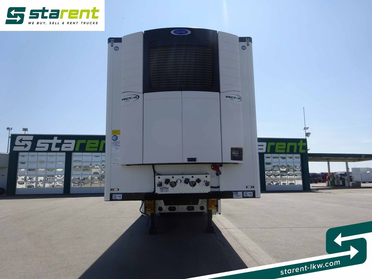 Krone Tiefkühler Carrier Vector 1550, Liftachse - Félpótkocsi hűtős: 2 kép. Krone Tiefkühler Carrier Vector 1550, Liftachse - Félpótkocsi hűtős: 2 kép.
