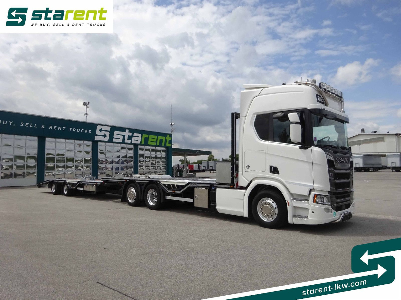 Scania R770 V8 Fahrzeugtransporter + Ziegler Anhänger - Vontató: 3 kép. Scania R770 V8 Fahrzeugtransporter + Ziegler Anhänger - Vontató: 3 kép.