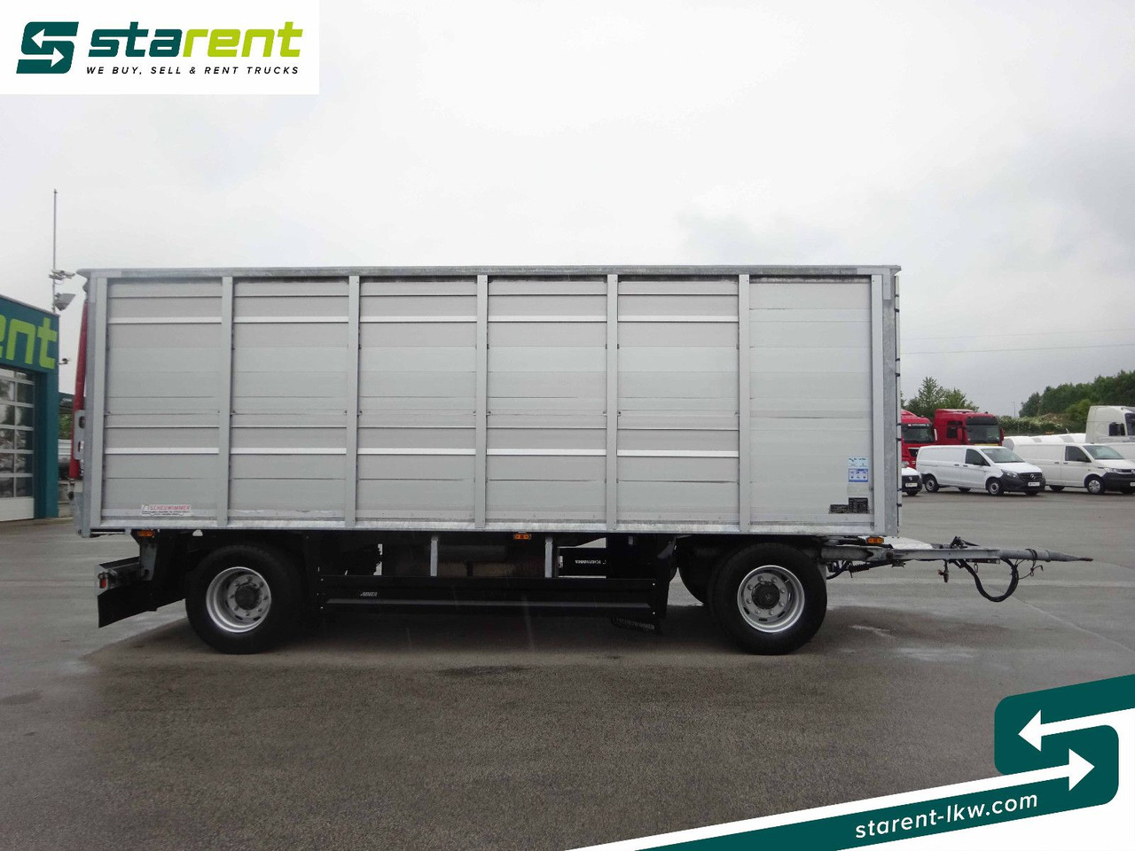 Scheuwimmer 2-Achser, Viehtransport Anhänger - Pótkocsi állatszállító: 4 kép. Scheuwimmer 2-Achser, Viehtransport Anhänger - Pótkocsi állatszállító: 4 kép.