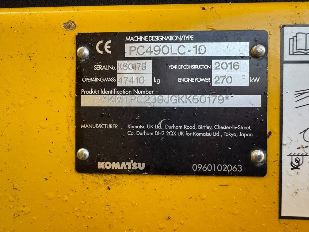 Lánctalpas kotró Komatsu PC 490 LC-10: 18 kép. Lánctalpas kotró Komatsu PC 490 LC-10: 18 kép.